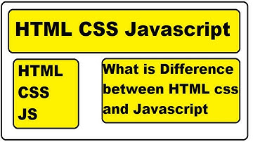 Difference between  HTML CSS JavaScript