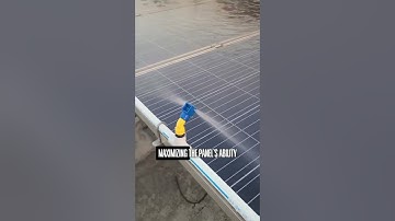 This is an automatic solar panel cleaning system.