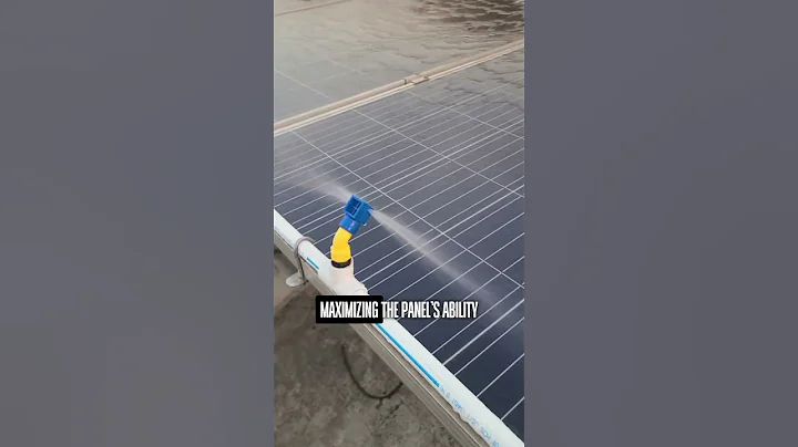This is an automatic solar panel cleaning system.