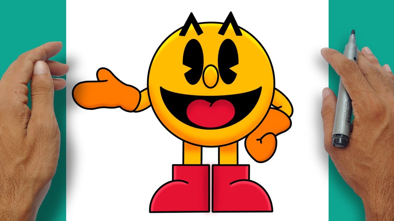 How to Draw PAC-MAN Easy Step-by-step | Drawing Tutorial 