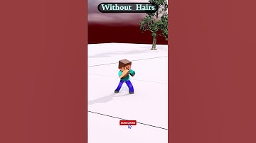 Minecraft vs Hairs Simulation 🔥 🔥  #minecraft #3danimation  #3dart