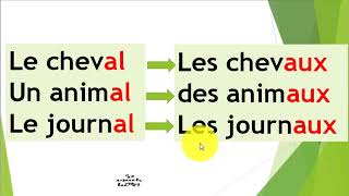 le pluriel les noms en -al  débutantجمع الأسماء