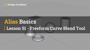 Autodesk Alias Basics Tutorials 51 - Freeform Curve Blend Tool