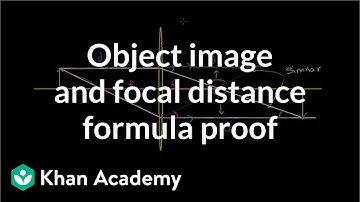 Object image and focal distance relationship (proof of formula) | Physics | Khan Academy