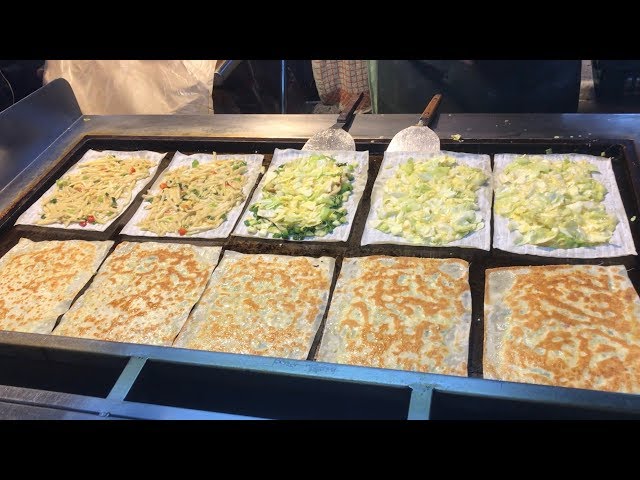 蔬菜蛋餅 - 台灣街頭美食 / Vegetable Pancake - Taiwanese Street Food