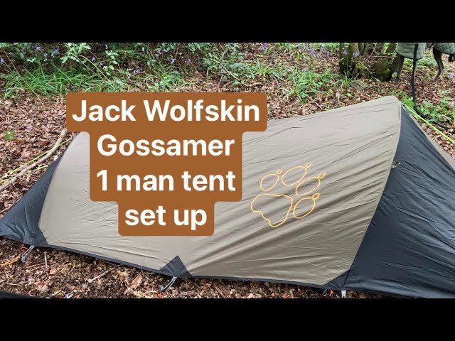 Niet genoeg kamp Overleven Jack Wolfskin GOSSAMER one man TENT set up : wild camping/backpacking tent  - YouTube