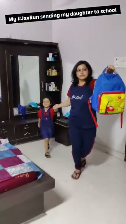 My #JavRun sending my daughter to school #JavRun #Shorts #Sponsorship