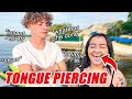 GOT MY TONGUE PIERCED FOR THE FIRST TIME *scary* | Dani Cohn