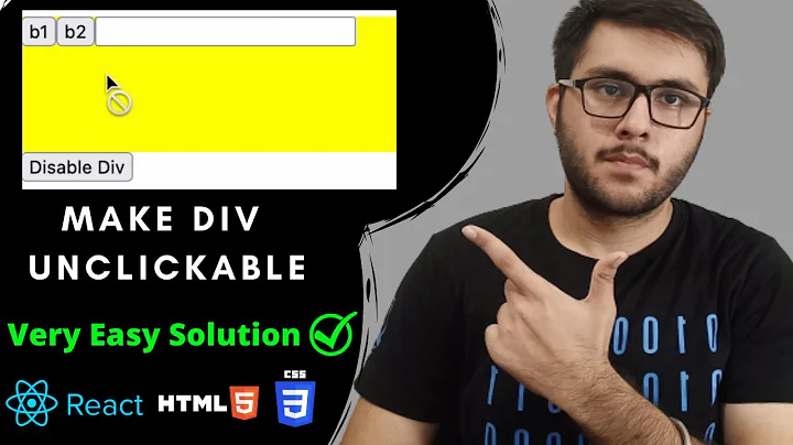 Make element unclickable (disable click behind it) or make entire div unclickable | React task #1