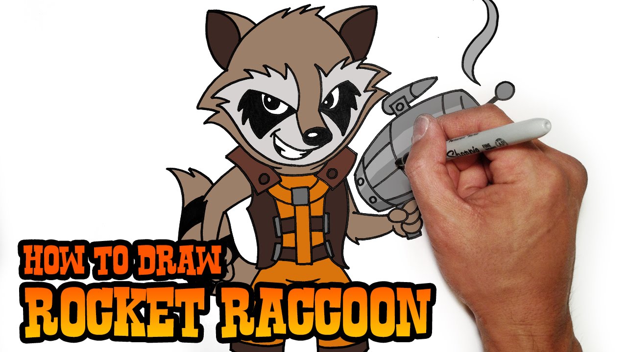 Rocket Raccoon Sketch  SOLD in Louis BrightRavens Pinups  Sketches   Prints Comic Art Gallery Room