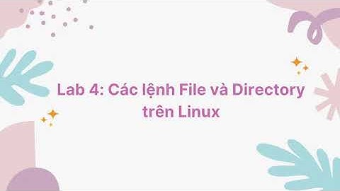 Lab 4 - Các lệnh File và Directory trên Linux