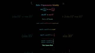 Solve Trigonometry Identity 🔥 Premium Math Animation | Beautiful Identity Simplification #maths