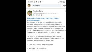 .net and Java openings #csharp #dotnet #java #cloud #hiring #fintech #modernization #jobs #vacancy