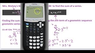 Geometric Series Sum Using Summation Notation on TI 84