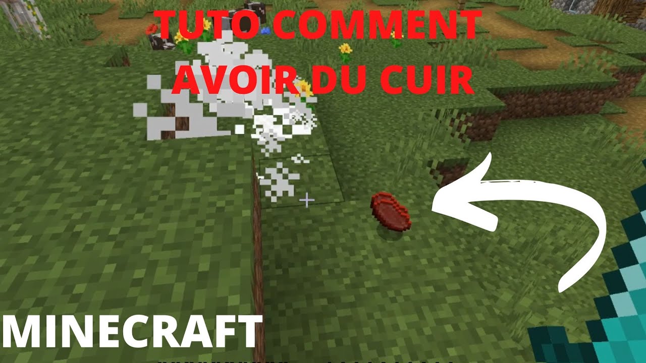 TUTO COMMENT TROUVER DU CUIR SUR MINECRAFT (tuto débutant) - YouTube