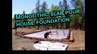 Monolithic Slab House Foundation time lapse