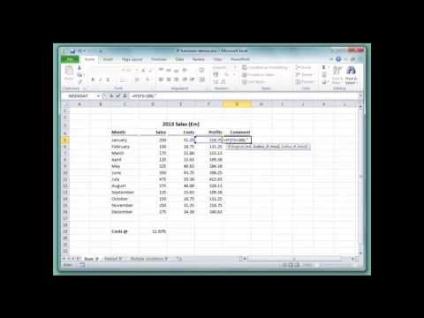 Microsoft Excel 2010 - Basic IF Statements