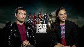 Justice League Interview - Gal Gadot & Ezra Miller