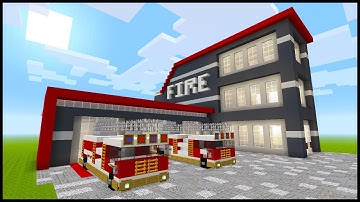 Minecraft: How to Build a Fire Station | PART 3 (Interior 1/2)