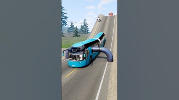 Long Capsule Buses vs Low Pipes - BeamNG.drive #shorts #beamngdrive #bus