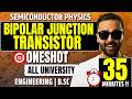 Semiconductor Physics | Bipolar Junction Transistor (BJT) One Shot in 35 Minutes | Pradeep Giri Sir