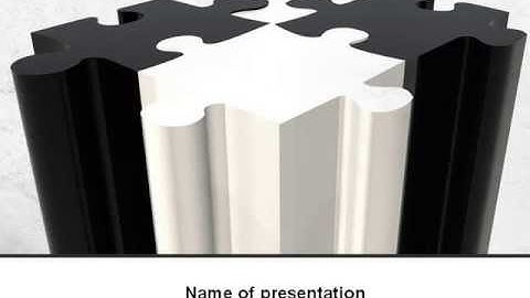 Assembled Puzzle PowerPoint Template by PoweredTemplate.com