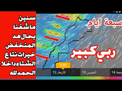 حالة الطقس بالمغرب منخفض جوي سنين مشفنا بحالو شتاء ورعد وثلج والايام القادمة