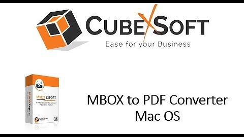 CubexSoft MBOX to PDF Converter for Mac