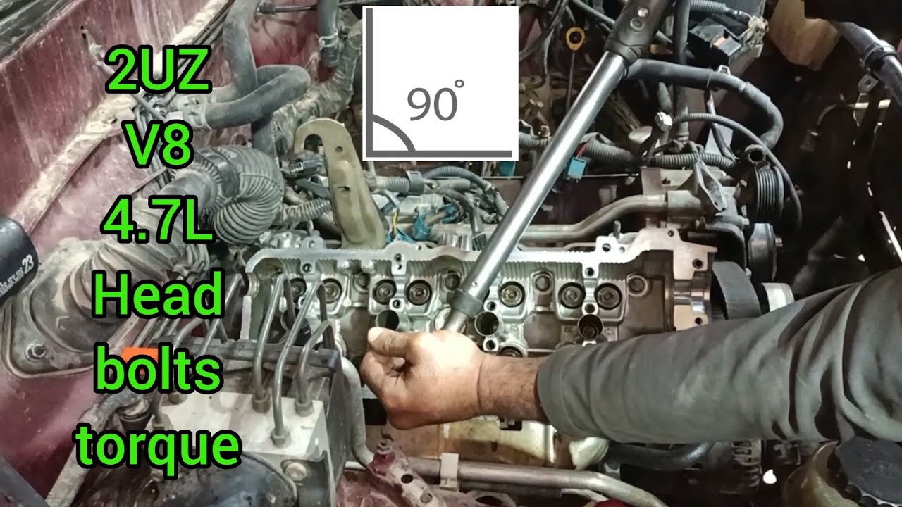 2UZ-FE V8 4.7L Cylinder Head Gasket Bolts Torque Of Toyota Tundra - YouTube