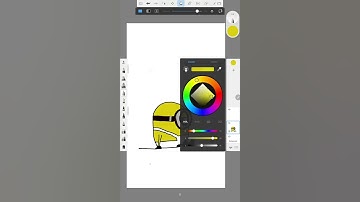 Annoyed Minion in Samsung Galaxy Tab S6 lite and autodesk sketchbook #designer #digitalart