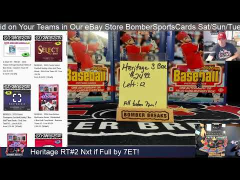 Bomber Sports Cards Live Breaks!