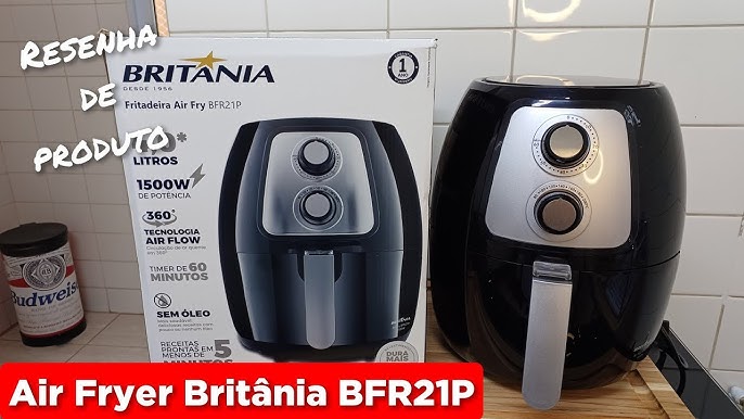 Fritadeira Air Fryer Britânia 5 Litros 1500W Preto/Inox BFR40PI - 127V 