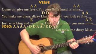 Dizzy Miss Lizzy (The Beatles) Fingerstyle Guitar Cover Lesson in A with Chords/Lyrics