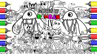 GARTEN OF BANBAN 4 Coloring Pages Mix / How To Color All Garten Of Banban 4 characters / NCS Music