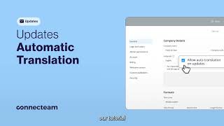 Connecteam| Updates| Automatic Translation.
