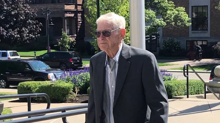 Ernest Leclair enters the Erie County courthouse