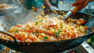Удивительные навыки! 50 лет освоения жареного риса и лапши | Лучшая уличная еда, подборка 2024 года