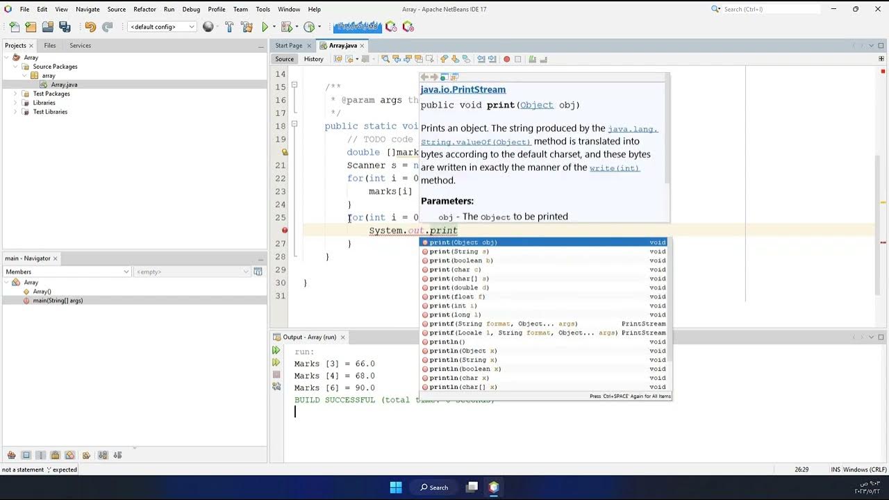Java - 23 - arrays - 2 - for with array - YouTube