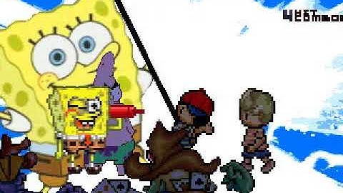 MUGEN Request: Spongebob Place Mario & Patrick Star V2 Vs Ness & Lucas