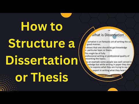 masters dissertation structure