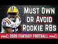 Must OWN or AVOID Rookie Running Backs - 2020 Fantasy Football Advice