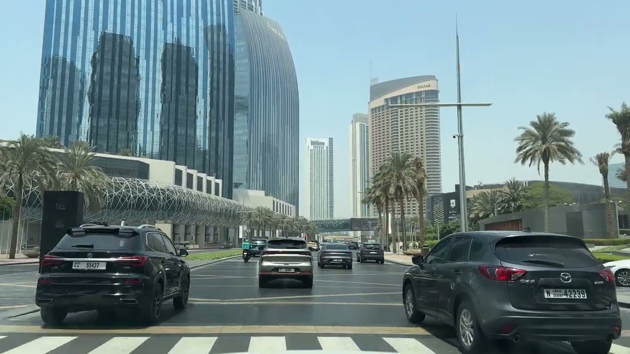 Dubai Mall Burj Khalifa View To ZABEEL Park Kifaf Center Dubai Driving Tour 17 July 2025