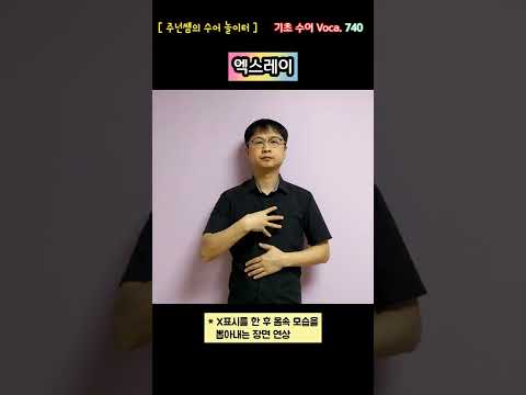 [ 기초 수어 Voca ] 740. 엑스레이 - 수화배우기 [주넌쌤의 수어놀이터]