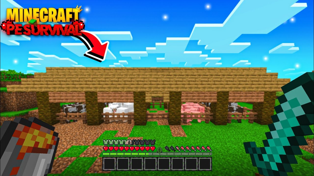 I Made Animal Farm In My Survival!!🔥 #minecraftsurvival