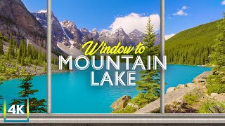 Incredible Window View to a Mountain Lake 4K - 8 HRS Nature Sounds for Inner Peace &amp; Deep Relaxation