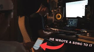 MAKING A BEAT WITH A RAPPER *he wrote a song to it*