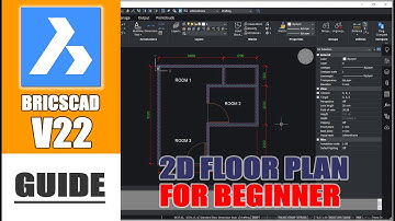 BricsCAD v22 2D Floor Plan Tutorial For Beginner