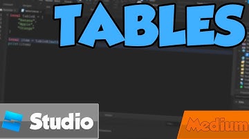 Tables Tutorial Roblox Studio Scripting