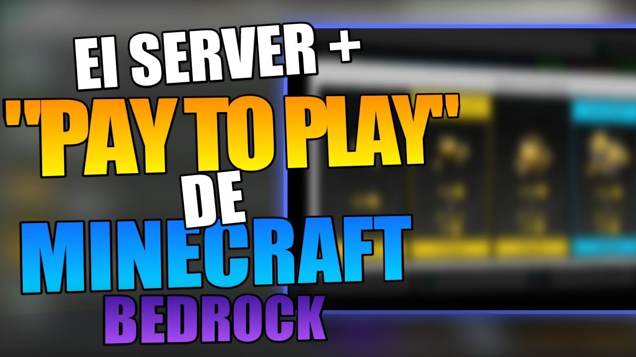 🔵EL SERVER + "PAY to PLAY" de MINECRAFT BEDROCK | PIXEL PARADISE - YouTube