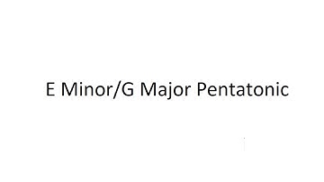 E Minor/G Major Pentatonic Scale Exercise Positions 1-5 90 bpm Eighth notes